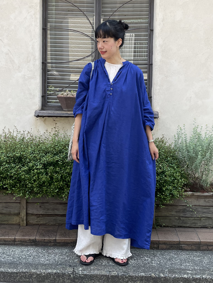 UpcycleLino】スキッパーロングワンピース｜nest Robe ONLINE SHOP