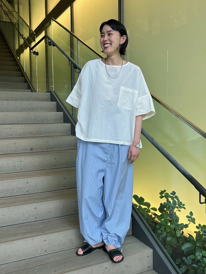 It's ME 〟コットンストライプバルーンサロペット｜nest Robe