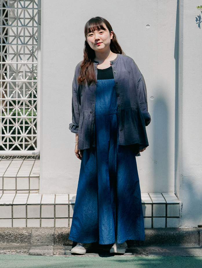 nest Robe コットンリネンシャンブレージャンパースカート コットンリネンシャンブレージャンパースカート｜nest Robe / CONFECT