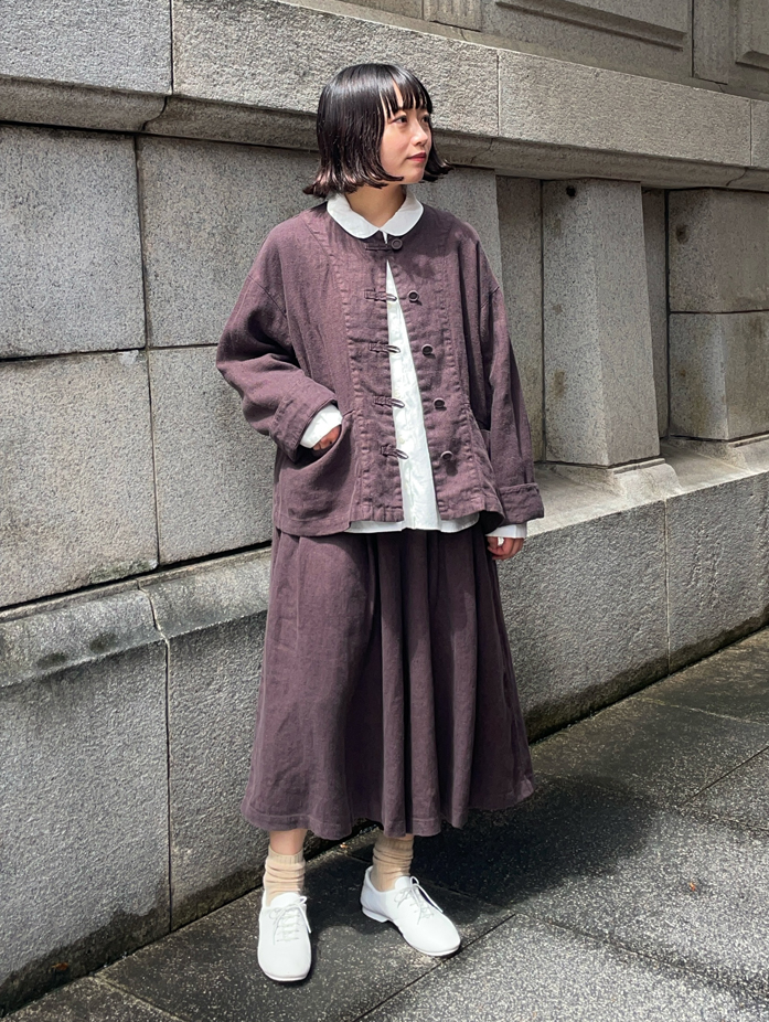 ヘビーリネンノーカラージャケット｜nest Robe / CONFECT ONLINE