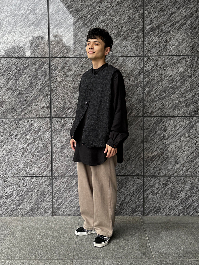 ウールリネン クルーネックベスト｜nest Robe / CONFECT ONLINE SHOP