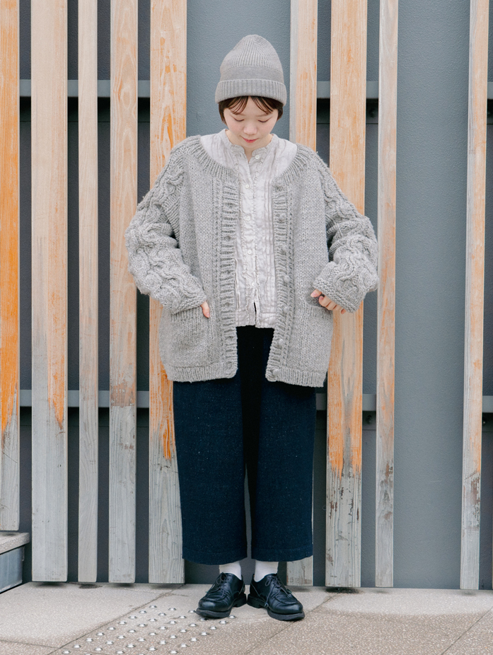 極美品☆ネストローブ カシュクールワンピース 薄墨ライトグレー羽織り