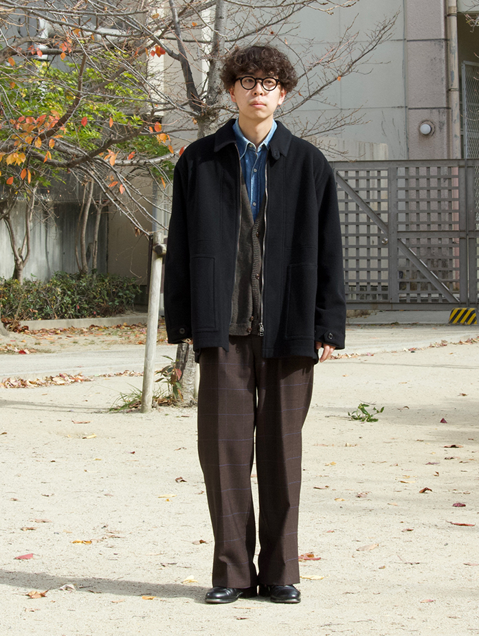 ウールコットン スラブニット キーネックカーディガン｜nest Robe