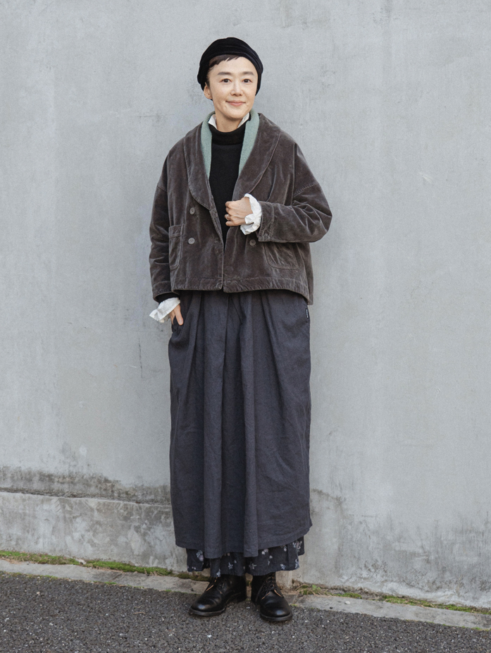 ※値下げ※【nest Robe】コットンベルベット×リネンジャケット nest Robe コットンベルベットリネンジャケット