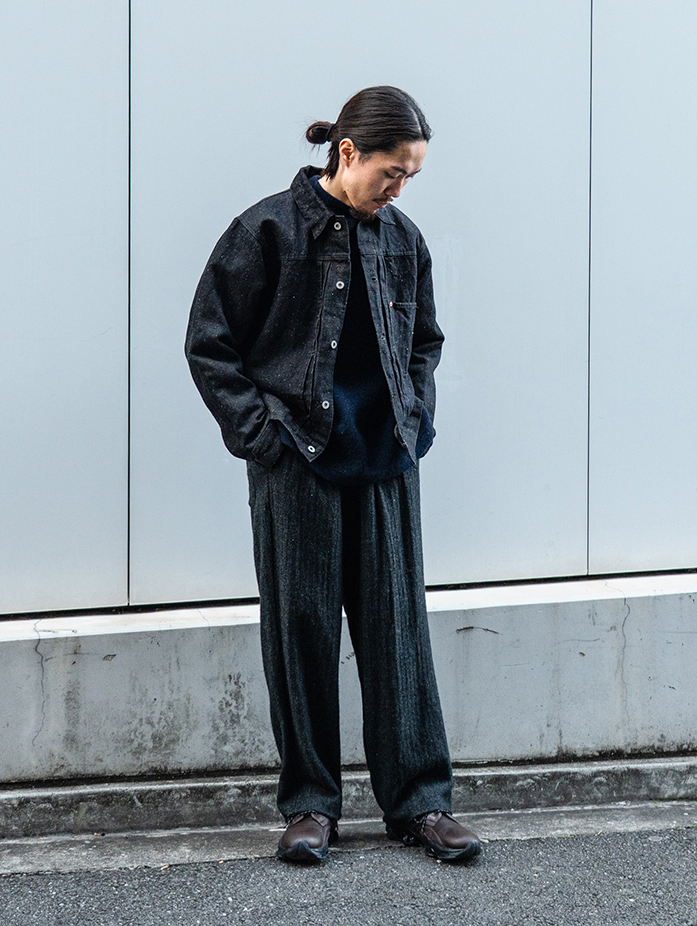 ウールクォーターゲージニット モックネックプルオーバー｜nest Robe