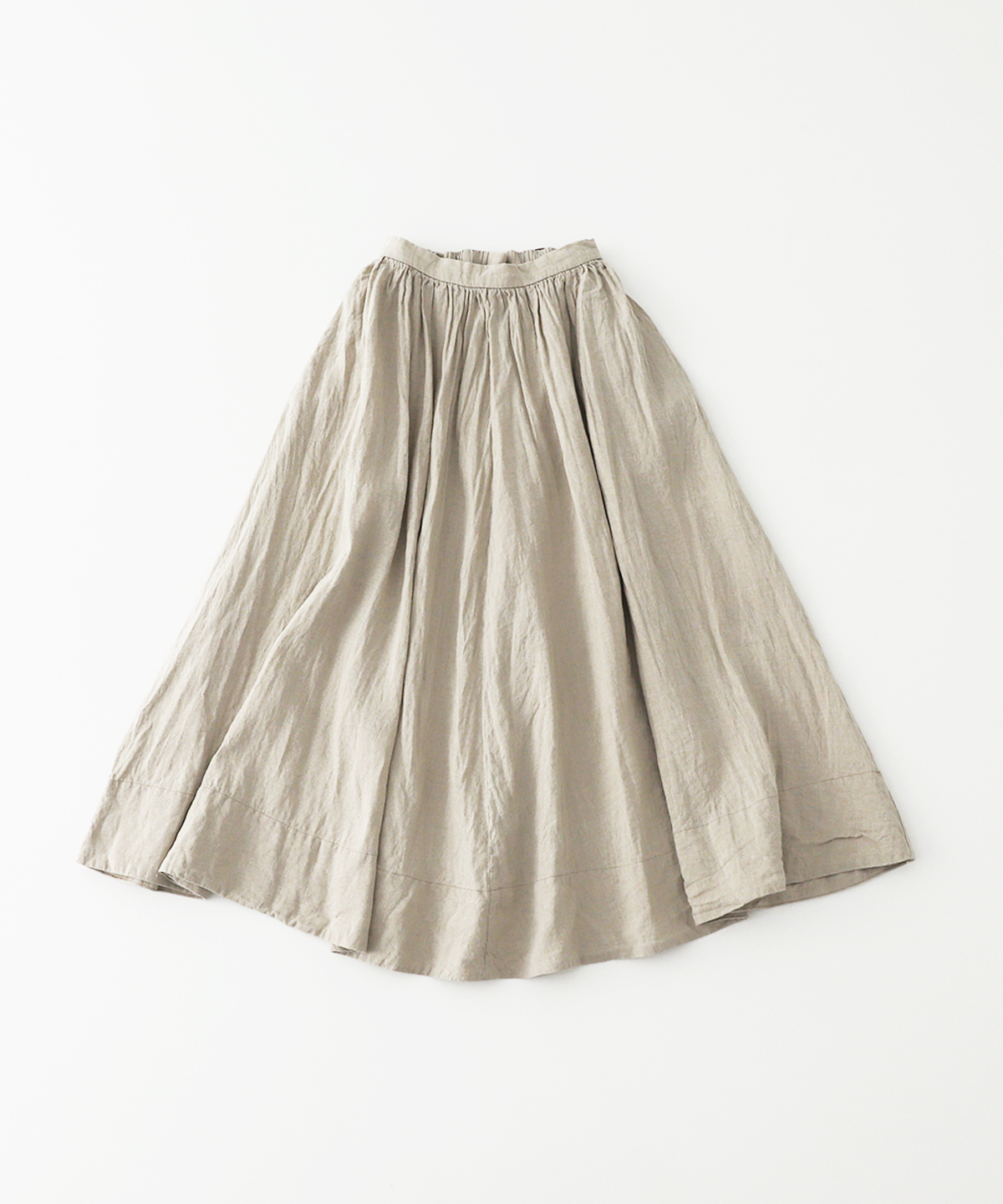 リネンギャザースカート neｗ color : BROWN｜nest Robe ONLINE 