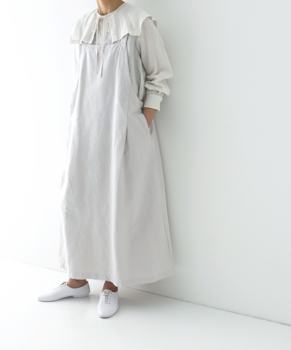 コットンリネングログラン2wayエプロンワンピース Nest Robe Online Shop