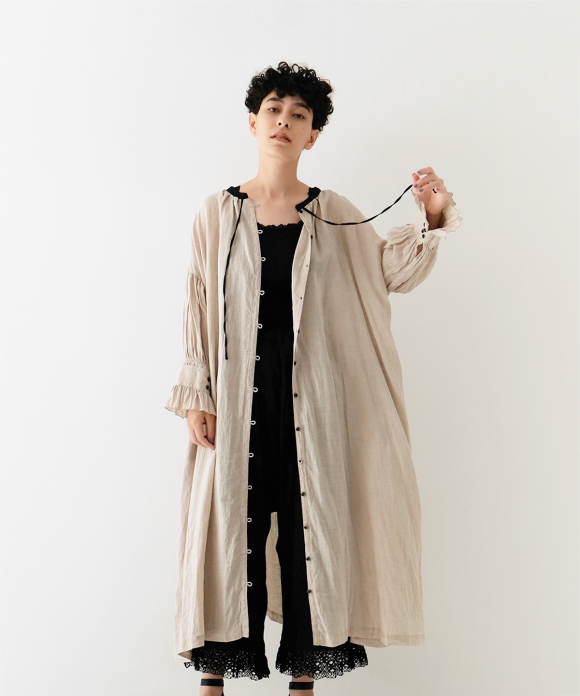 リネンスモックドレス Nest Robe Online Shop