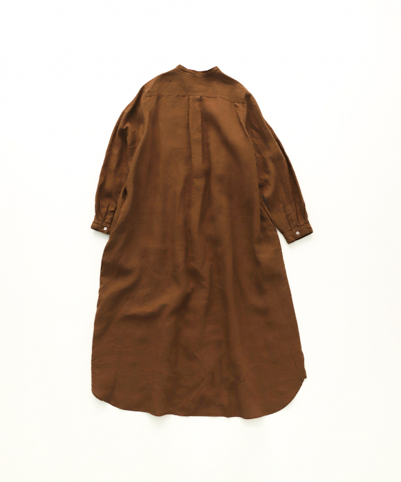 リネンバンドカラーシャツワンピース new fabric｜nest Robe ONLINE SHOP