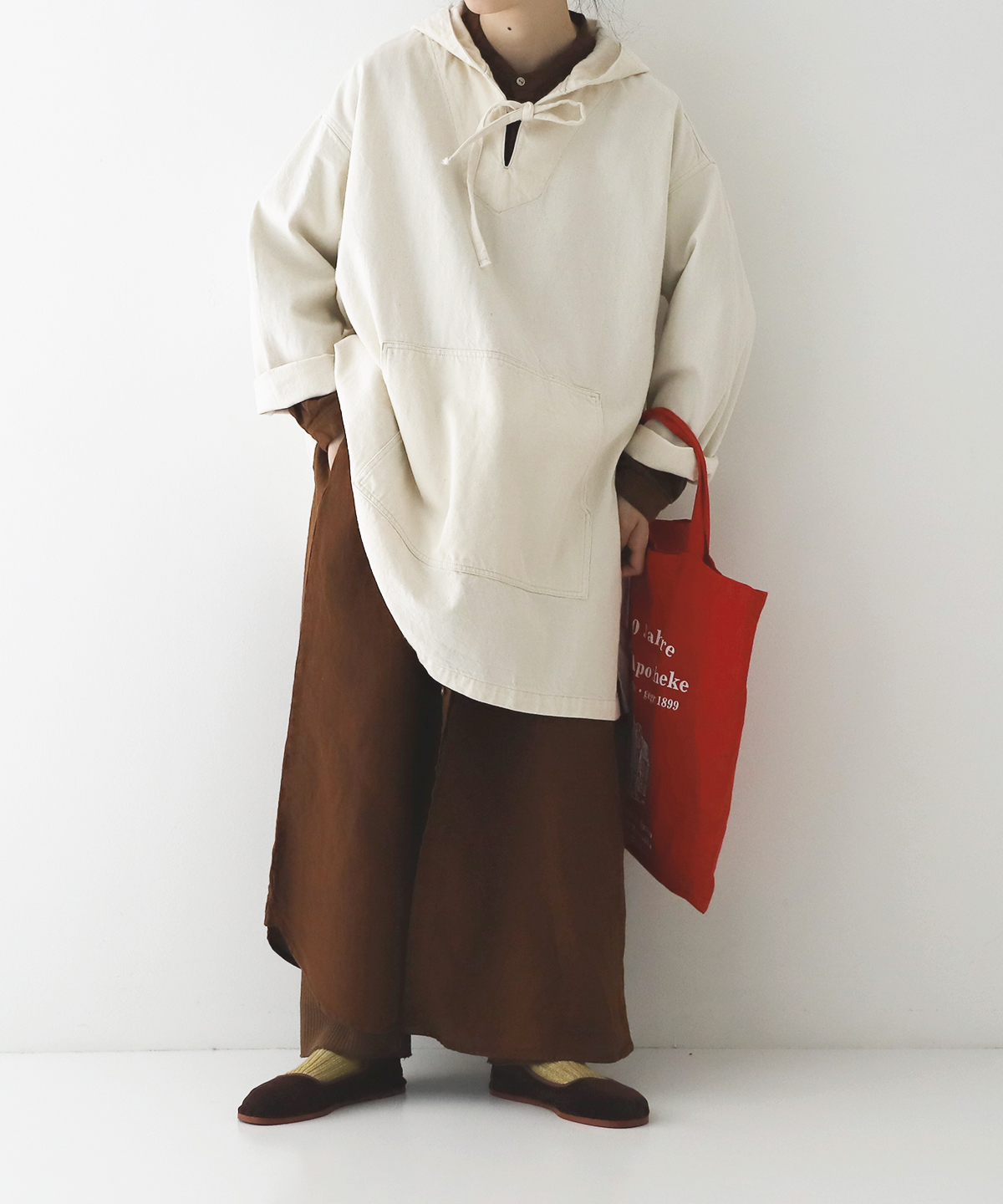 リネンバンドカラーシャツワンピース new fabric｜nest Robe ONLINE SHOP