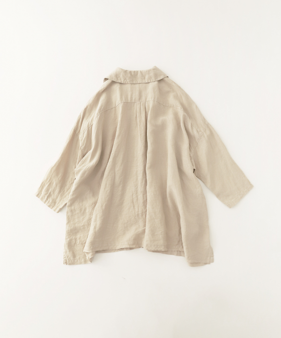 天然染め ウイングカラーオーバーシャツ|nest Robe ONLINE SHOP