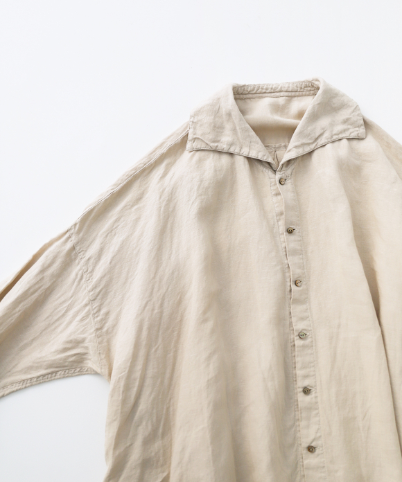 天然染め ウイングカラーオーバーシャツ|nest Robe ONLINE SHOP