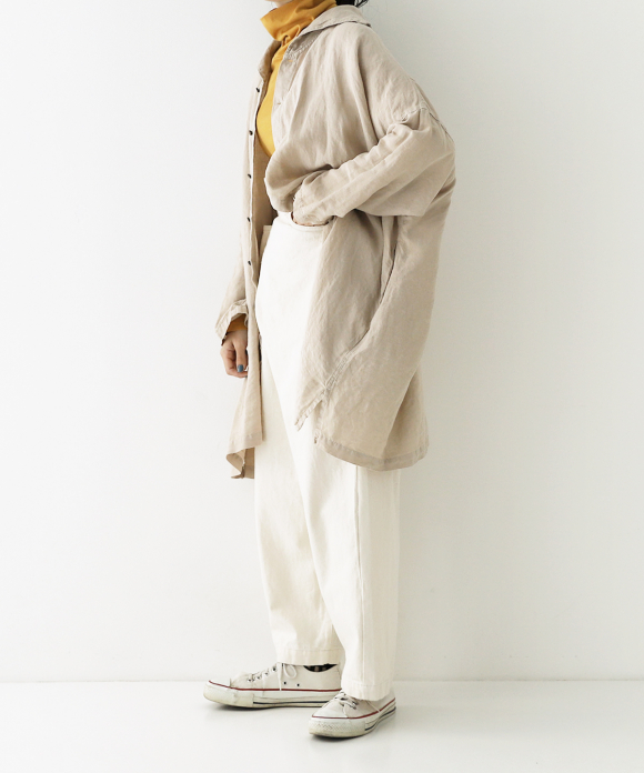 天然染め ウイングカラーオーバーシャツ|nest Robe ONLINE SHOP