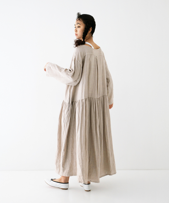 ネストローブ nest Robe リネン 麻 ロングガウン 羽織りらっこの洋服