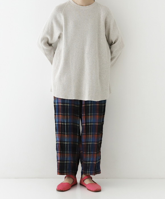 コットン ワッフル長袖プルオーバー|nest Robe ONLINE SHOP