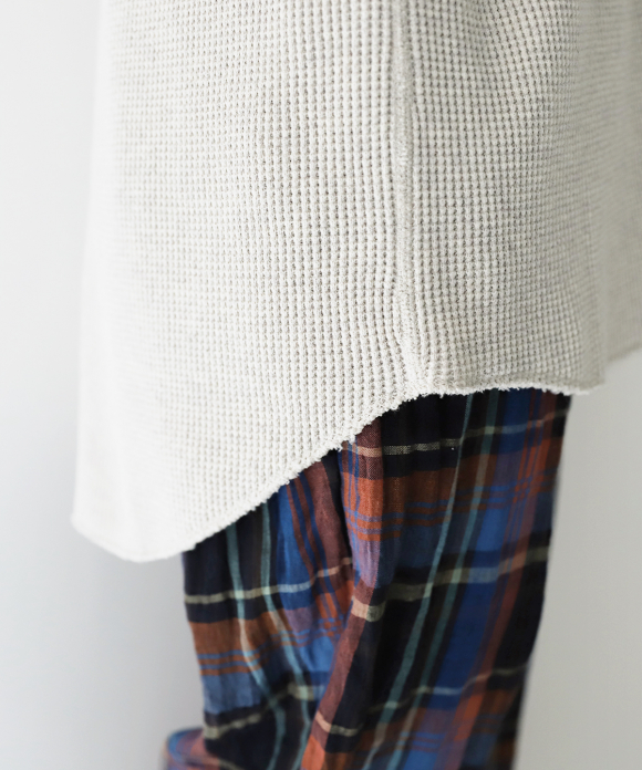 コットン ワッフル長袖プルオーバー|nest Robe ONLINE SHOP