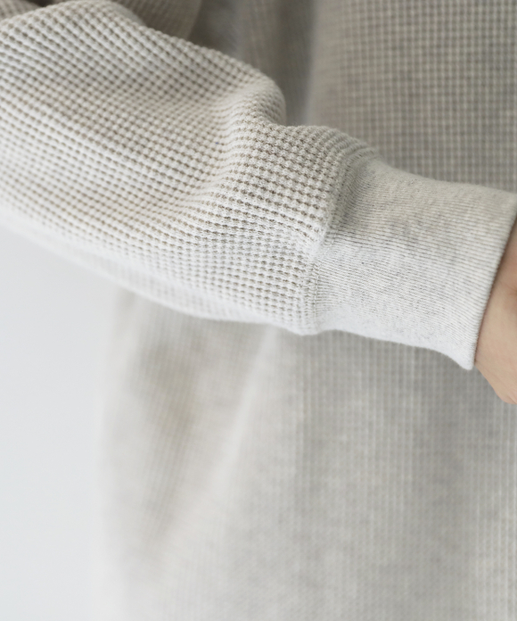 コットン ワッフル長袖プルオーバー|nest Robe ONLINE SHOP