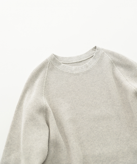 コットン ワッフル長袖プルオーバー|nest Robe ONLINE SHOP