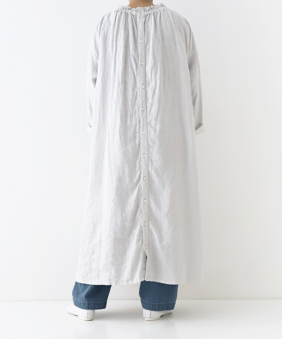 リネン シャーリングネックワンピース|nest Robe ONLINE SHOP