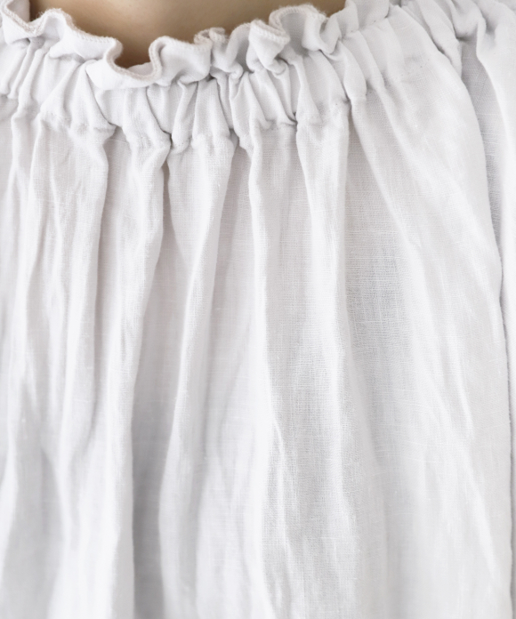 リネン シャーリングネックワンピース|nest Robe ONLINE SHOP