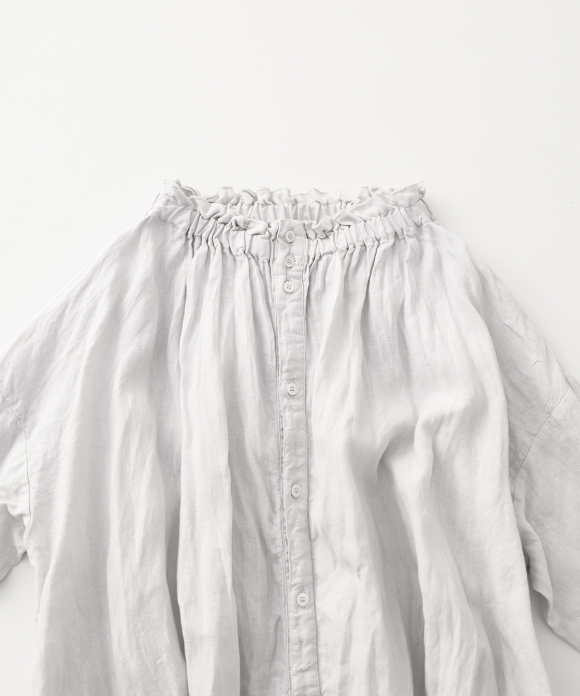 リネン シャーリングネックワンピース|nest Robe ONLINE SHOP