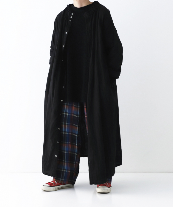 リネン シャーリングネックワンピース|nest Robe ONLINE SHOP