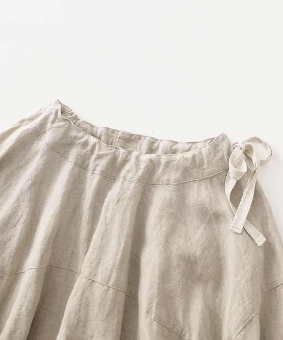リネン近江晒 ドローストリングブラウス|nest Robe ONLINE SHOP