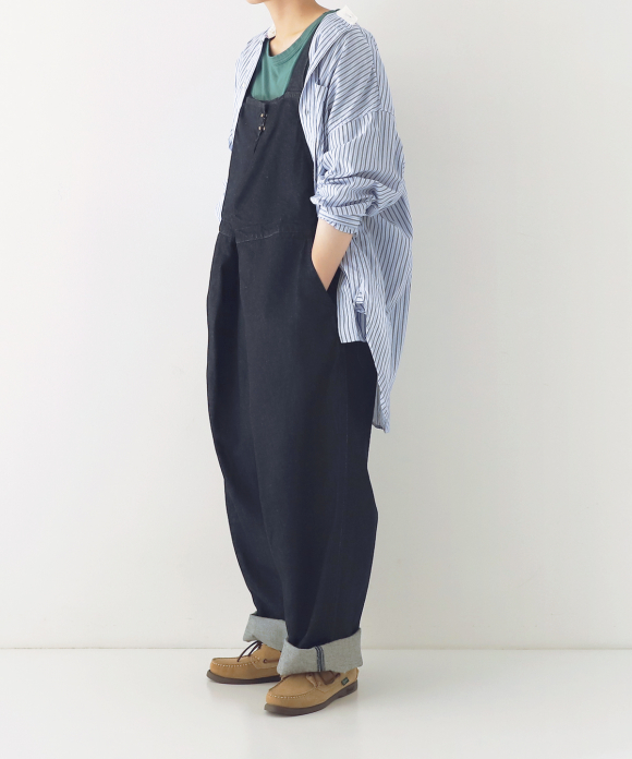 デニム フロントホックサロペット new fabric｜nest Robe ONLINE SHOP