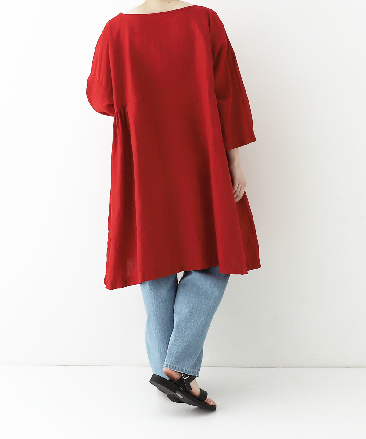 【美品】ネストローブ nest Robe リネントップス チュニックカットソー