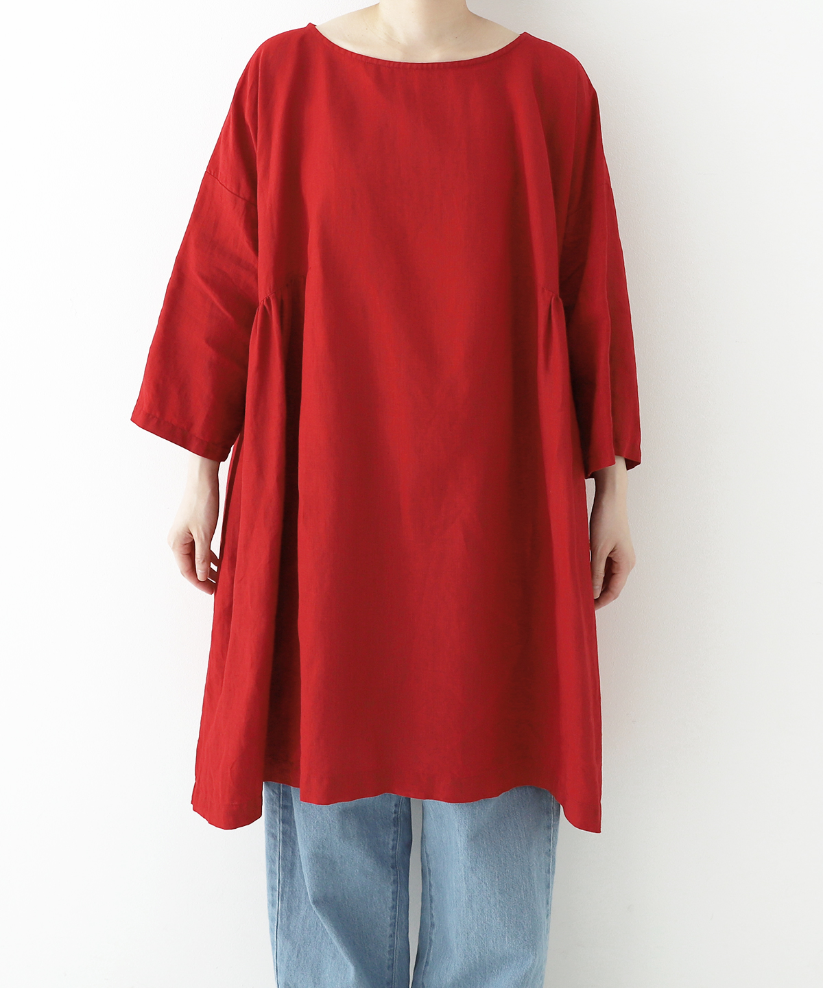 リネン サイドギャザーチュニック new color｜nest Robe ONLINE SHOP