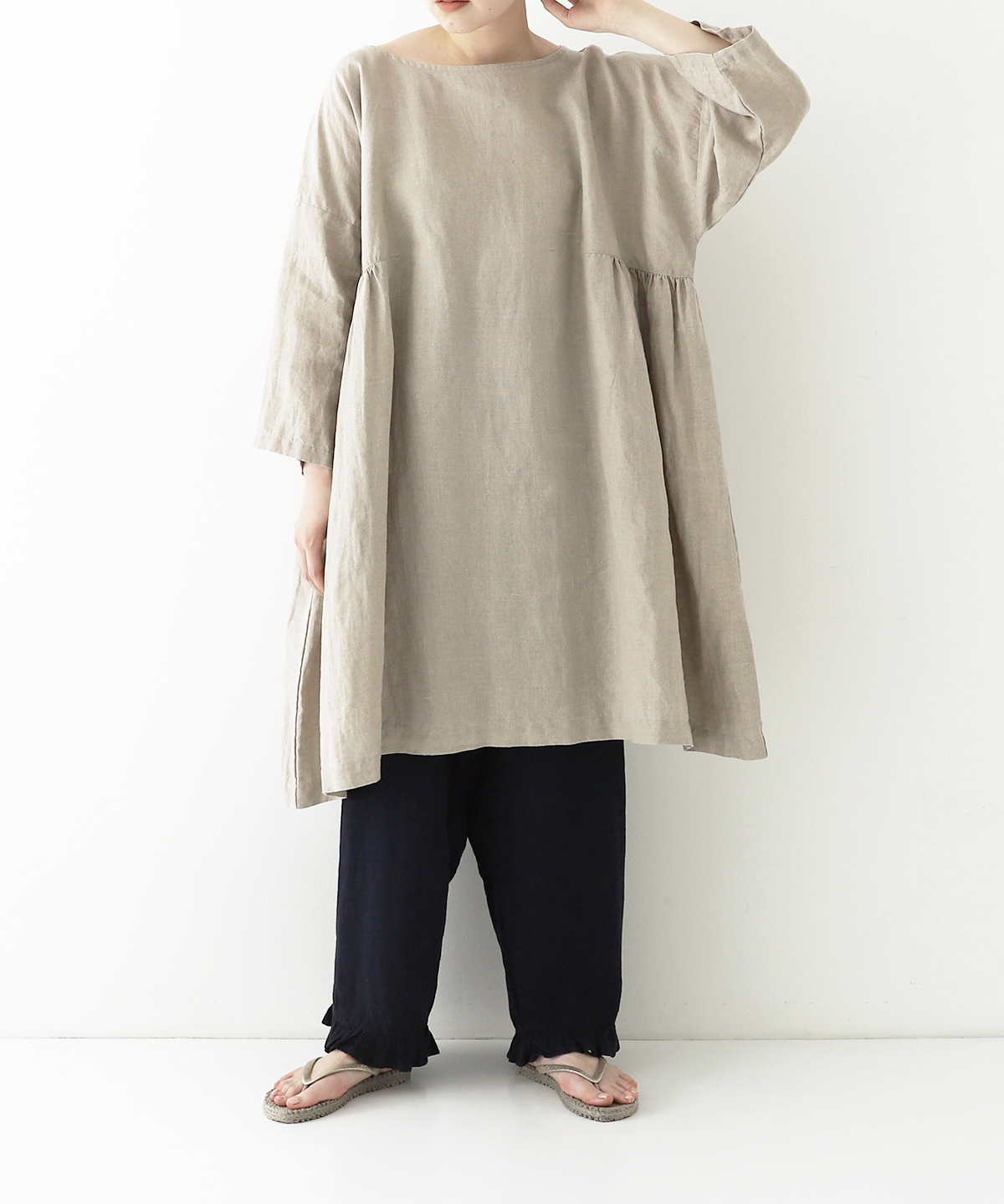 リネン サイドギャザーチュニック new color｜nest Robe ONLINE SHOP