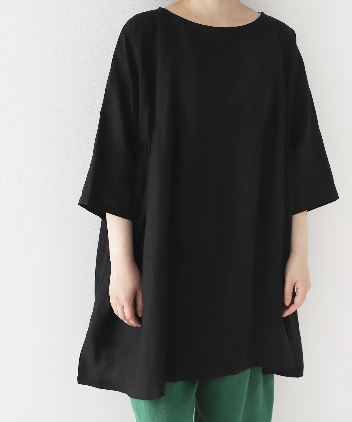 リネン サイドギャザーチュニック new color｜nest Robe ONLINE SHOP