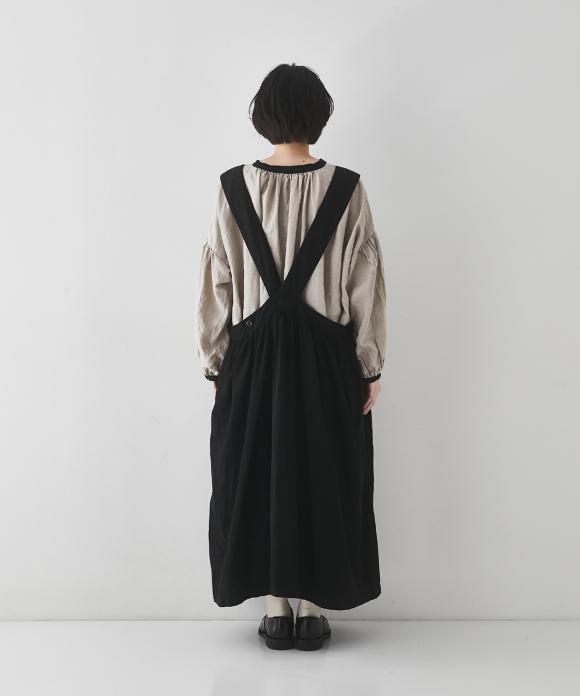 nest Robe 【UpcycleLino】エプロンドレス | www.jarussi.com.br