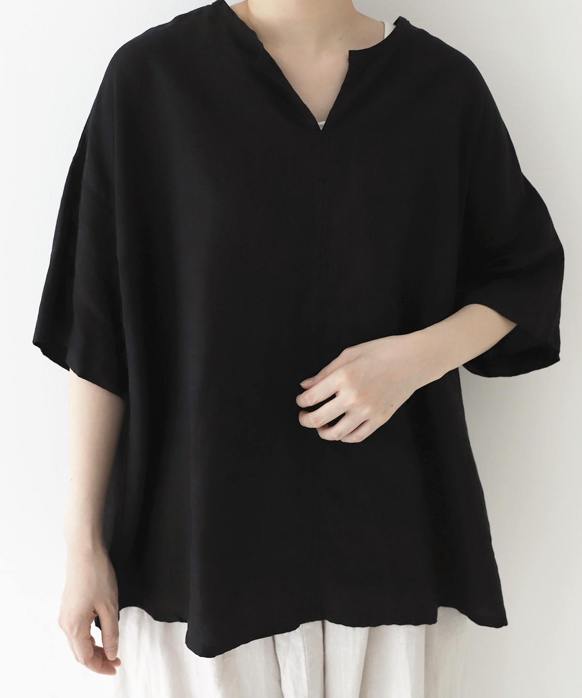 リネン Tシャツブラウス｜nest Robe ONLINE SHOP