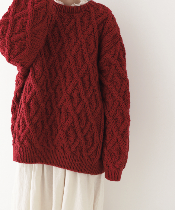 ペルーハンドニット ケーブル編みプルオーバー|nest Robe ONLINE SHOP