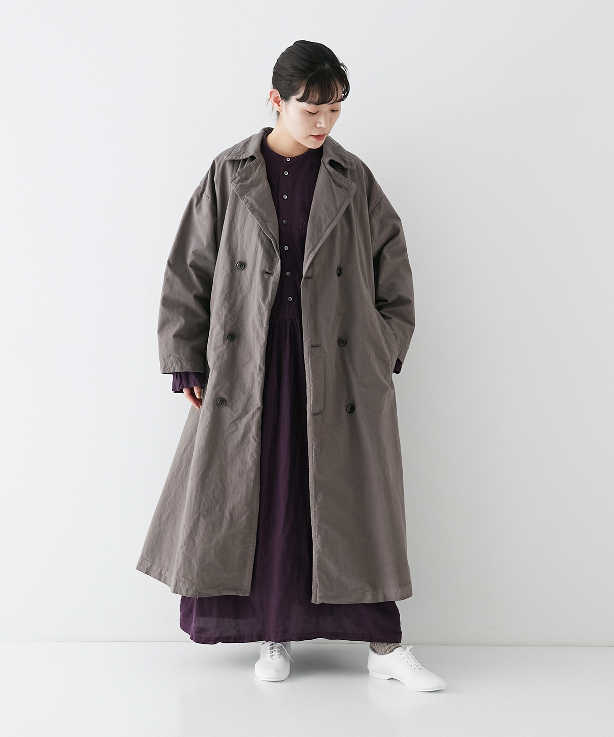 コットン馬布 ビッグトレンチコート｜nest Robe ONLINE SHOP