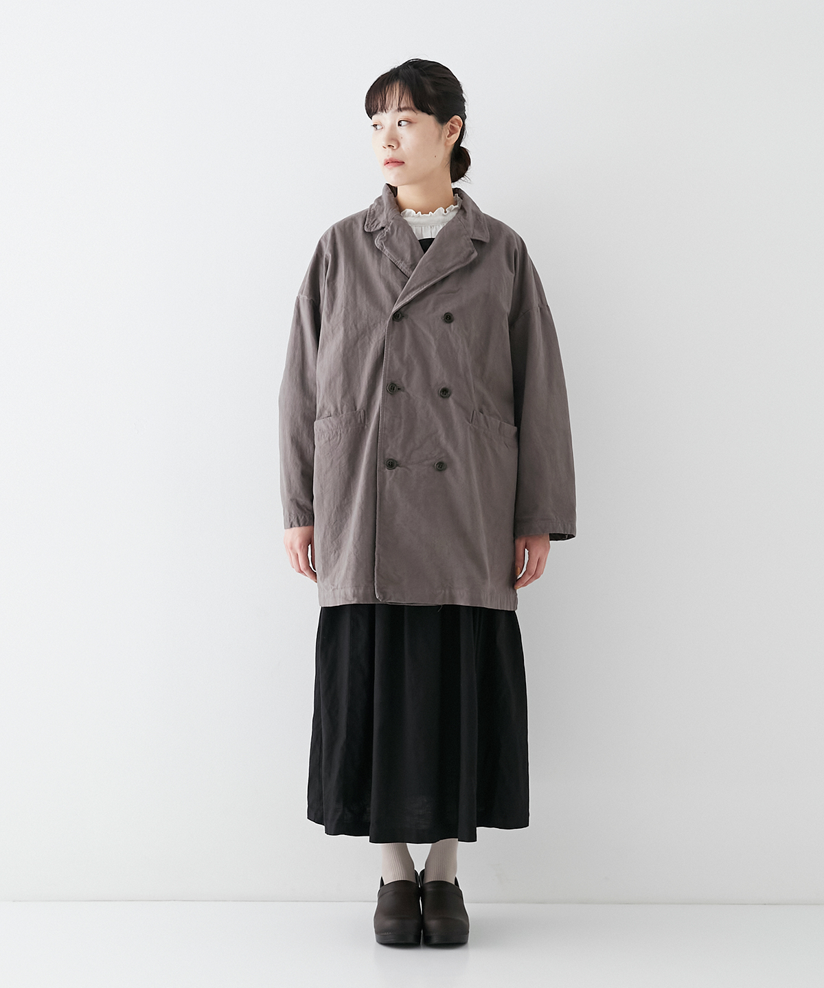 コットン馬布 セミダブルハーフコート｜nest Robe ONLINE SHOP