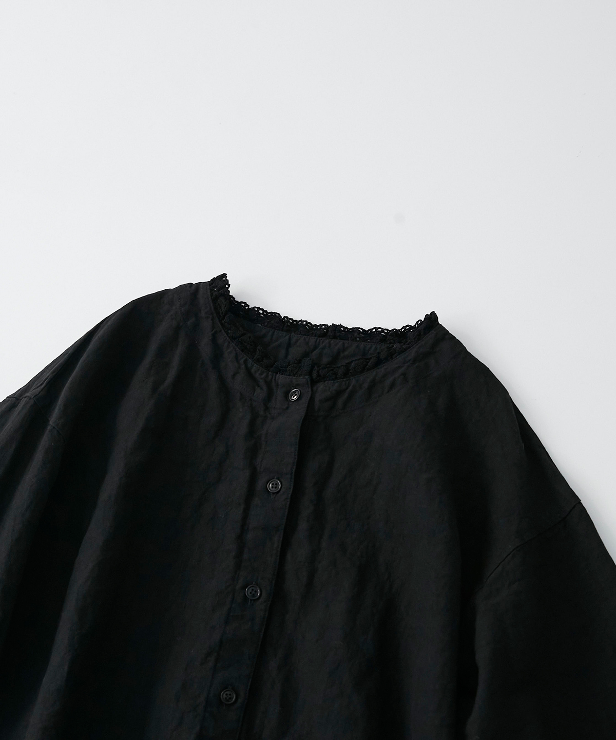 ブラックリネン ヴィンテージライクカーデブラウス｜nest Robe ONLINE SHOP