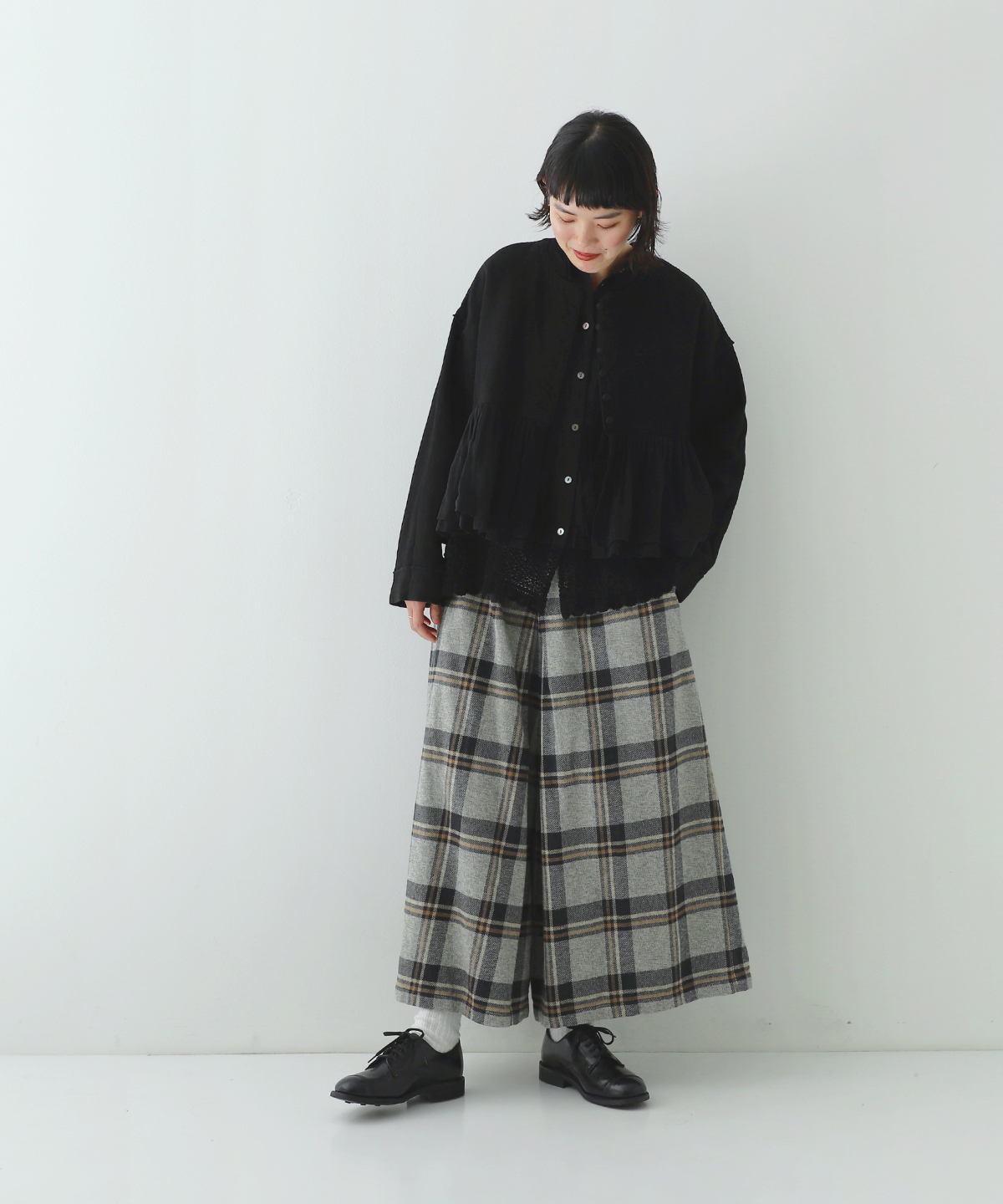 ヘビーリネン×ガーゼ ショートジャケット｜nest Robe ONLINE SHOP