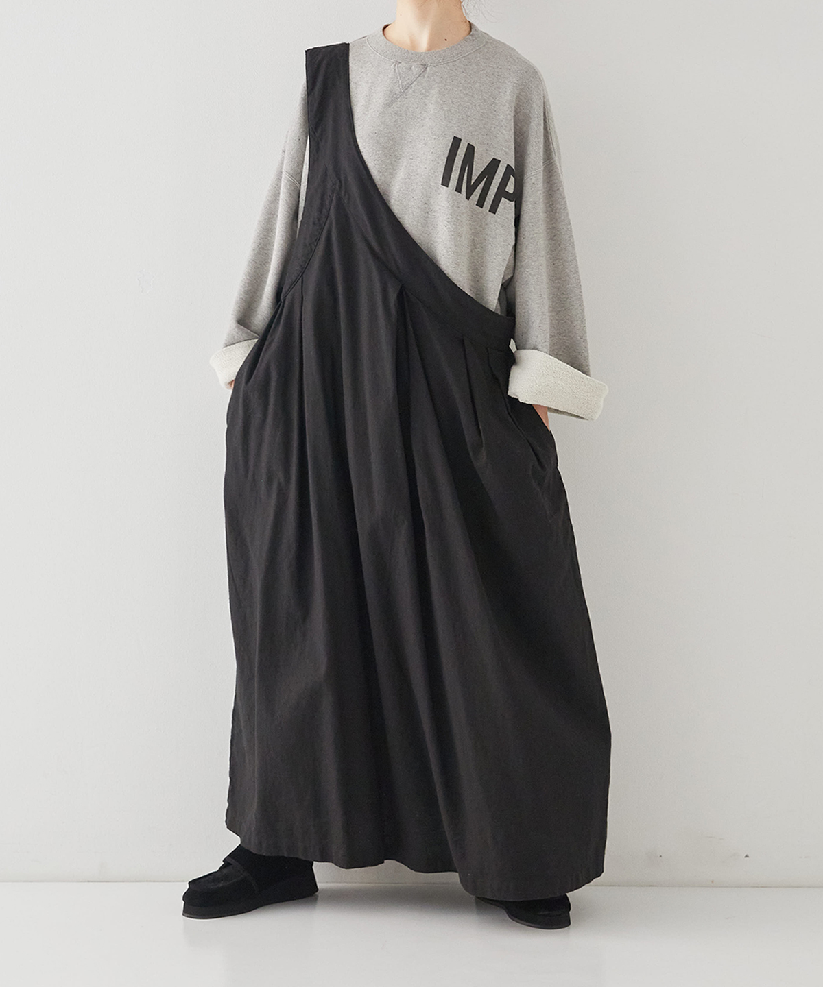サイズFnest Robe / UpcycleLinoワンショルダー ストラップスカート