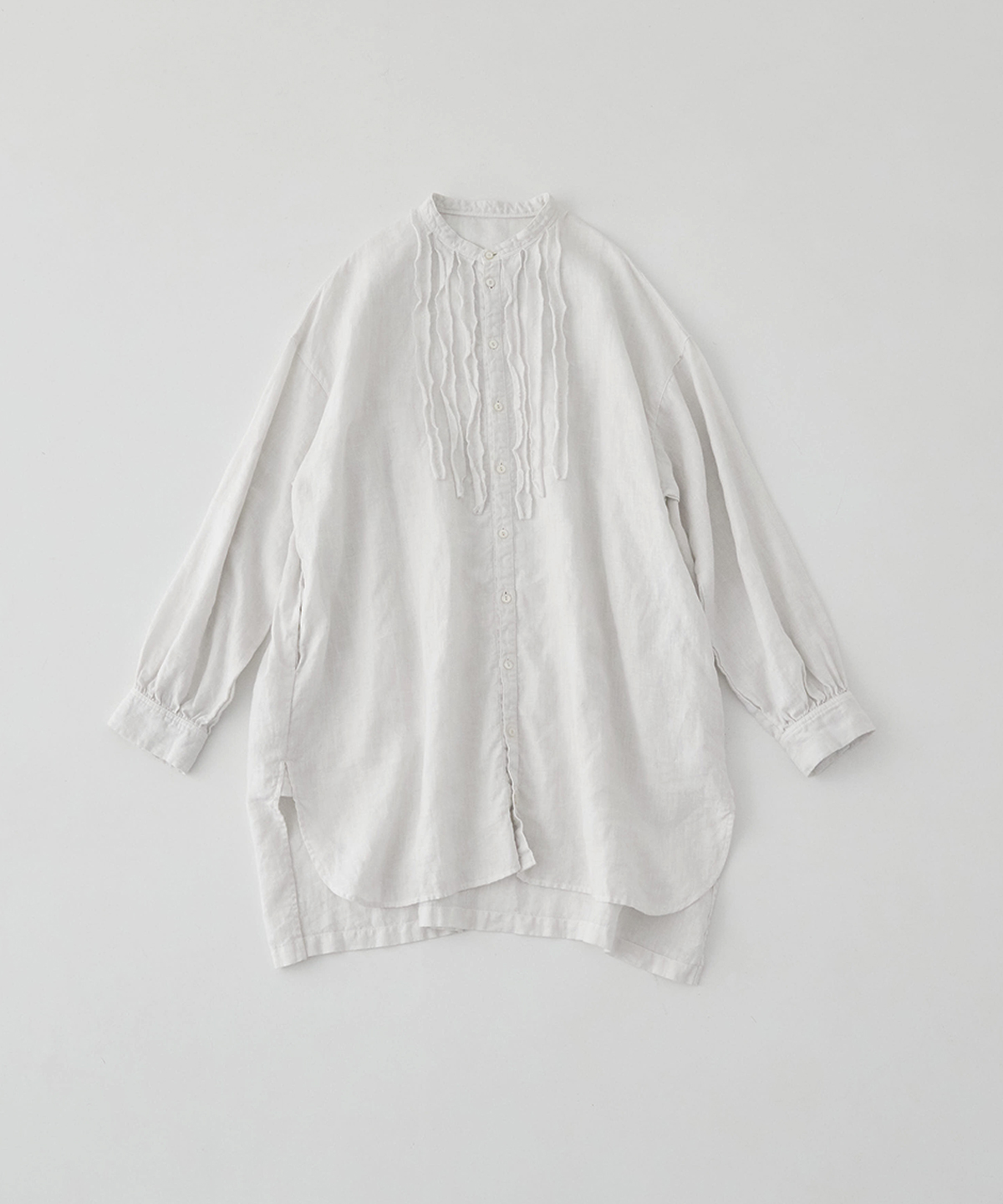 天然染め ステッチワーク ロングシャツ｜nest Robe ONLINE SHOP