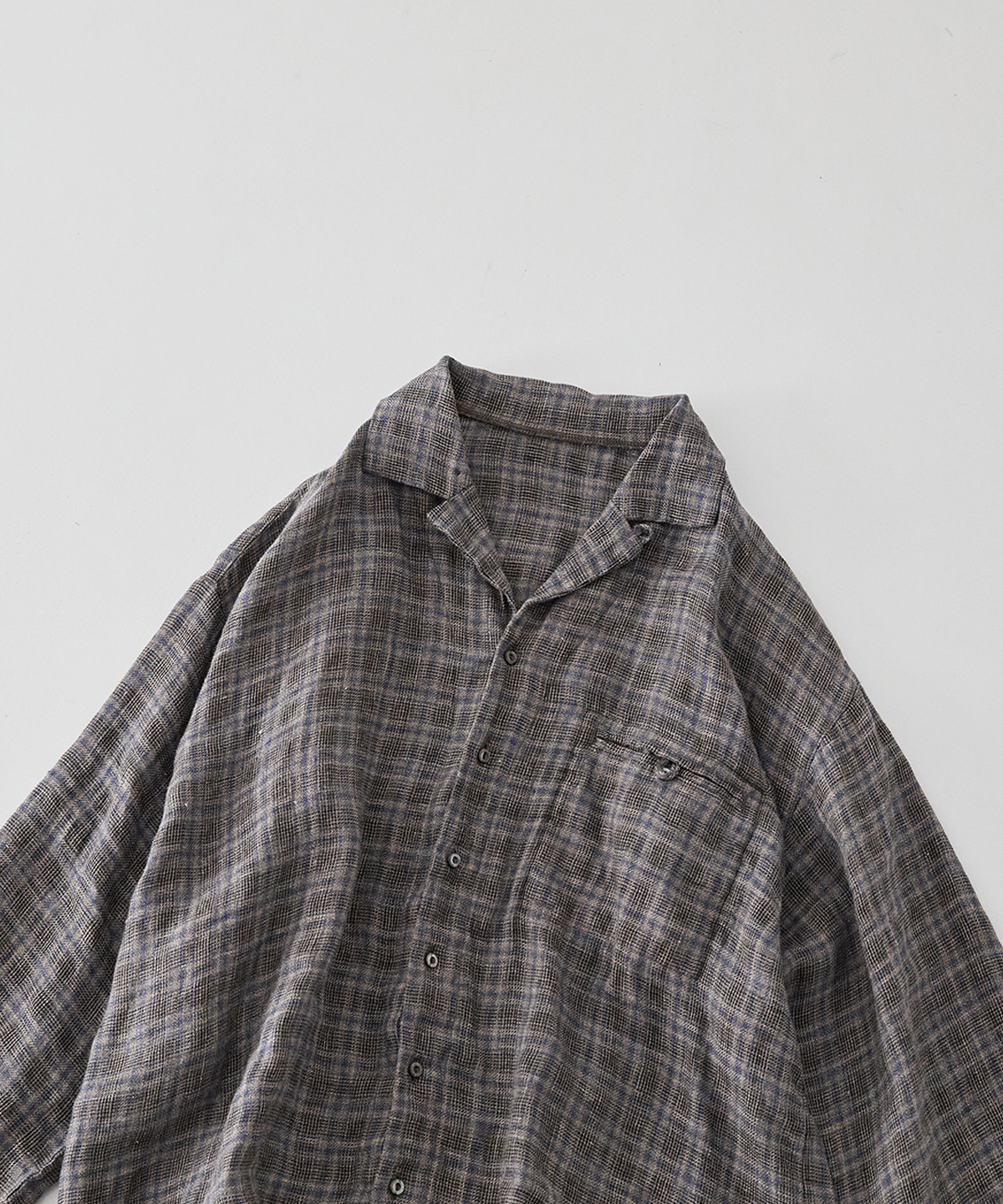 トラッドリネンチェックシャツ｜nest Robe ONLINE SHOP