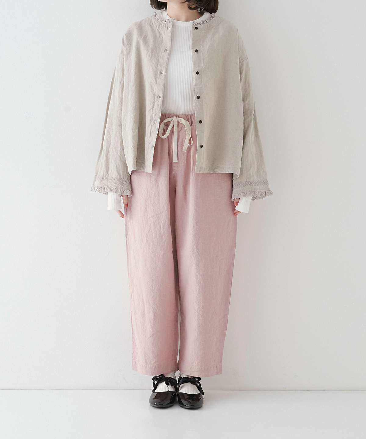 ブラックリネンイージーパンツ new color｜nest Robe ONLINE SHOP