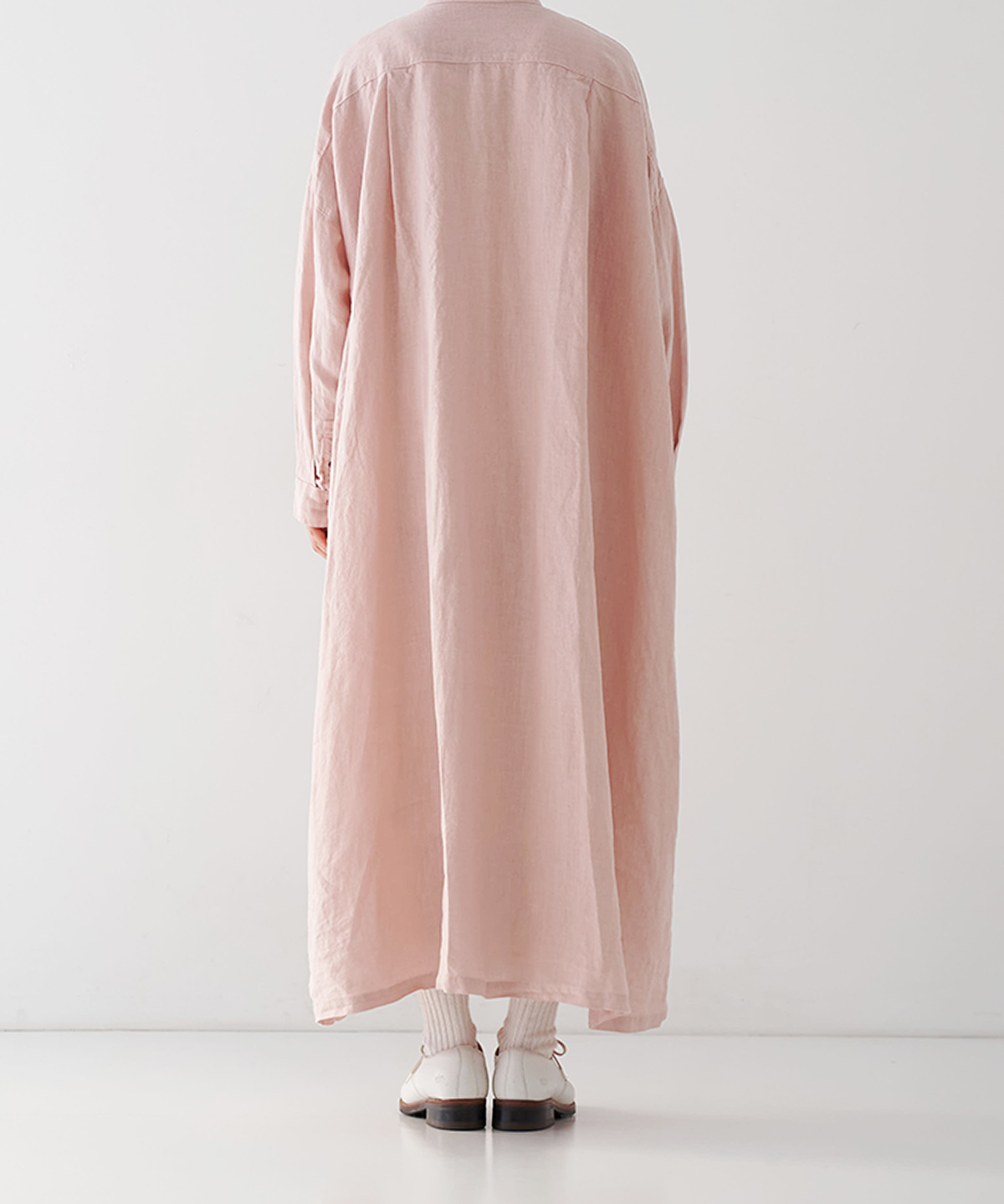 リネン天然染めビッグシャツワンピース｜nest Robe ONLINE SHOP