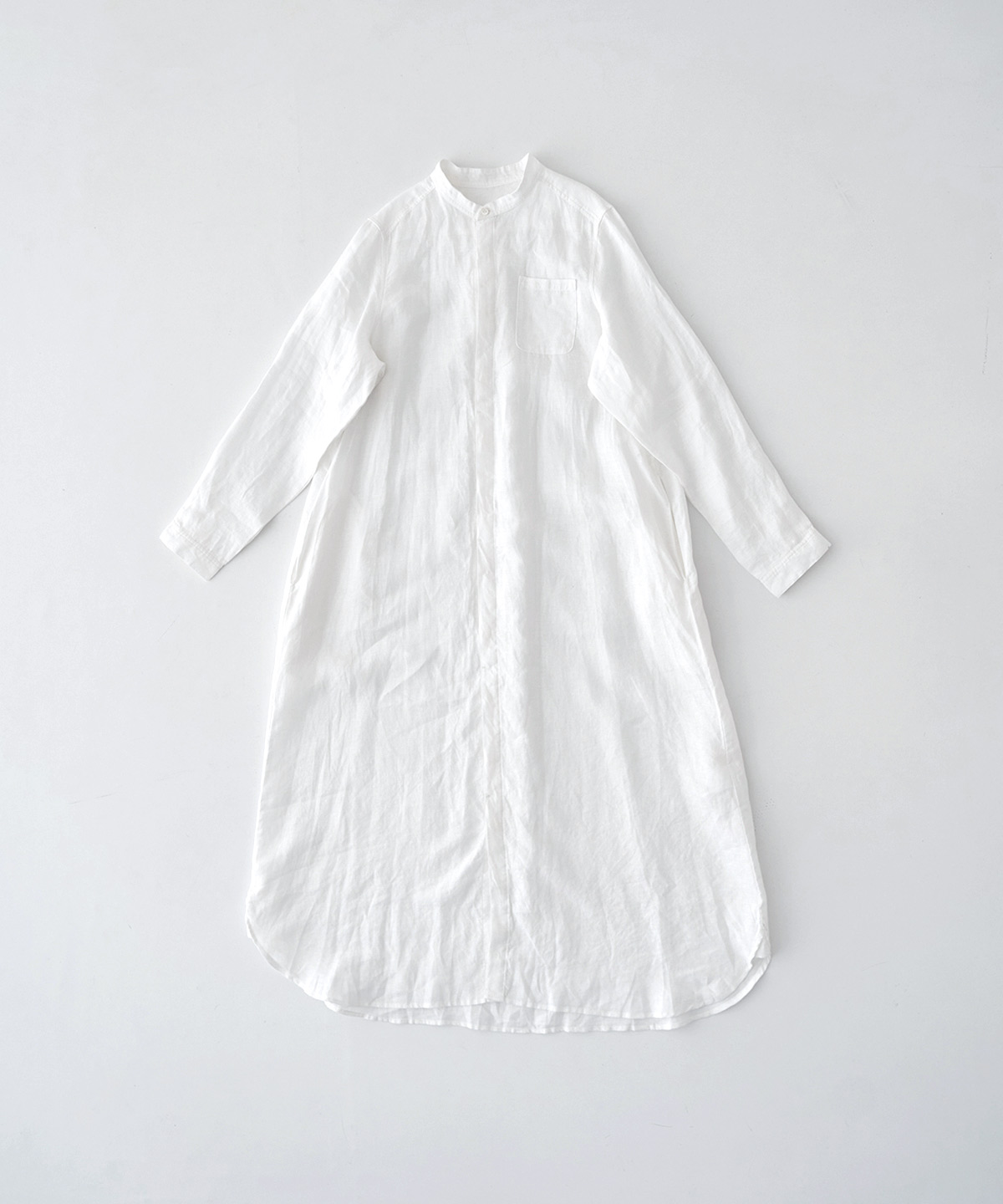 リネンバンドカラーシャツワンピース｜nest Robe / CONFECT ONLINE SHOP