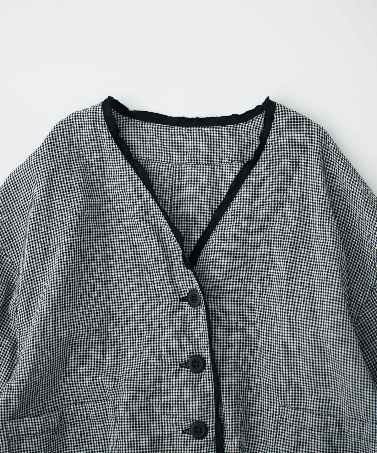 UpcycleLino] ギンガムモーニングジャケット｜nest Robe / CONFECT