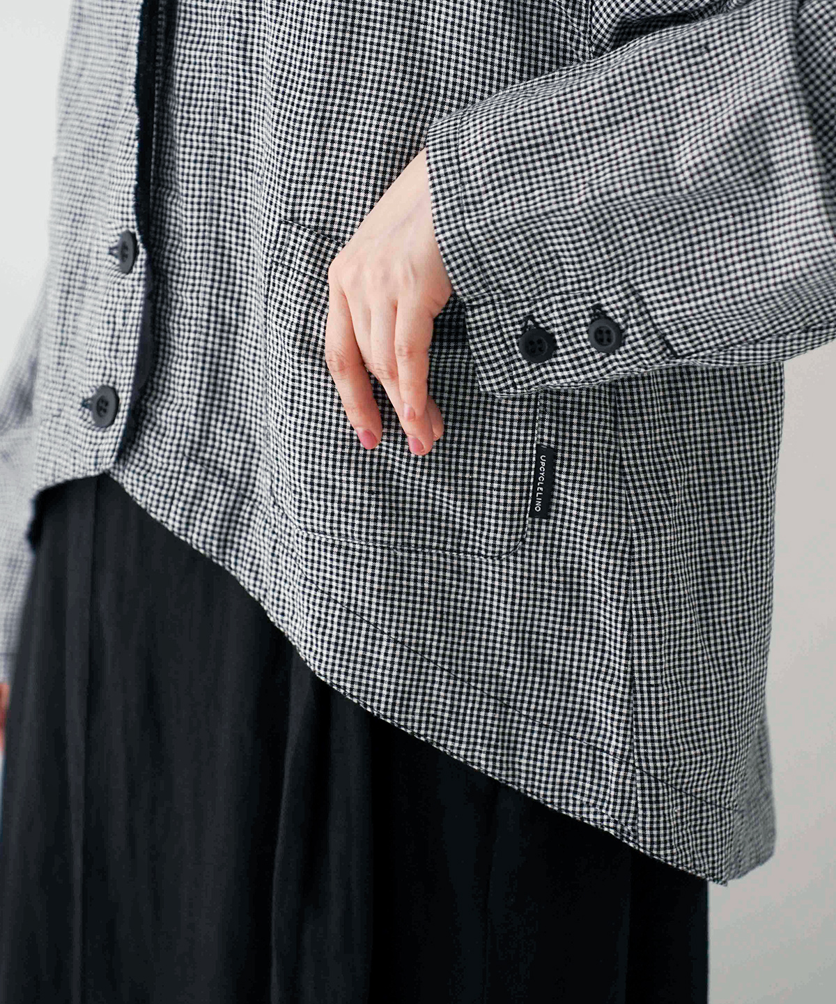 UpcycleLino ギンガムシャツジャケット ネストローブ 2024SS UpcycleLino ギンガムシャツジャケット ネストローブ 2024SS
