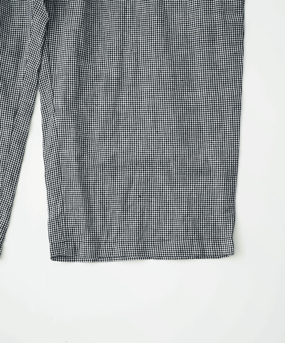 Abel サロペット UpcycleLino】ギンガムアシメサロペット｜nest Robe / CONFECT