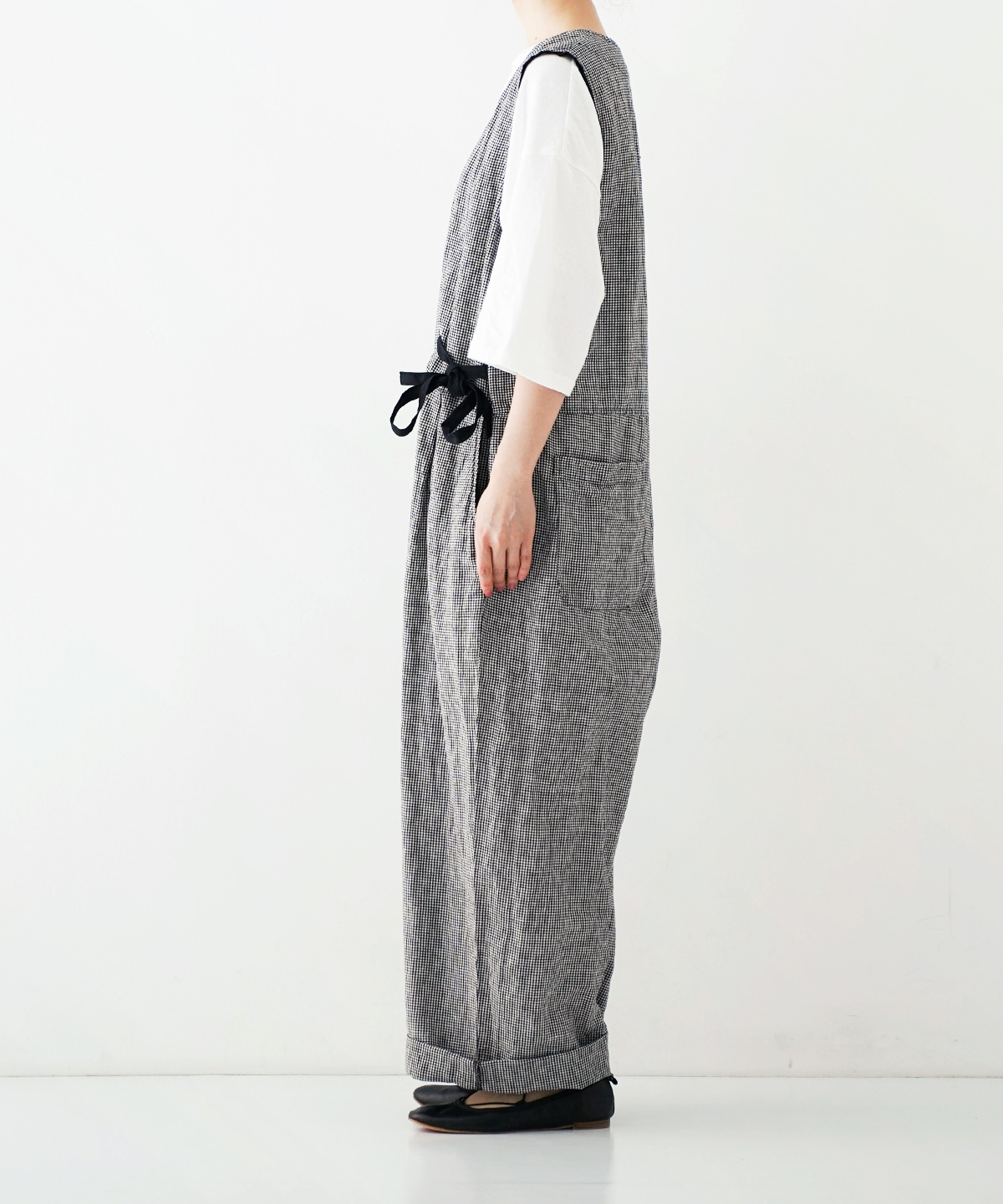 nest robe【UpcycleLino】ギンガムチェックサロペット nest Robe - えりり様限定新品☆【UpcycleLino】ギンガム