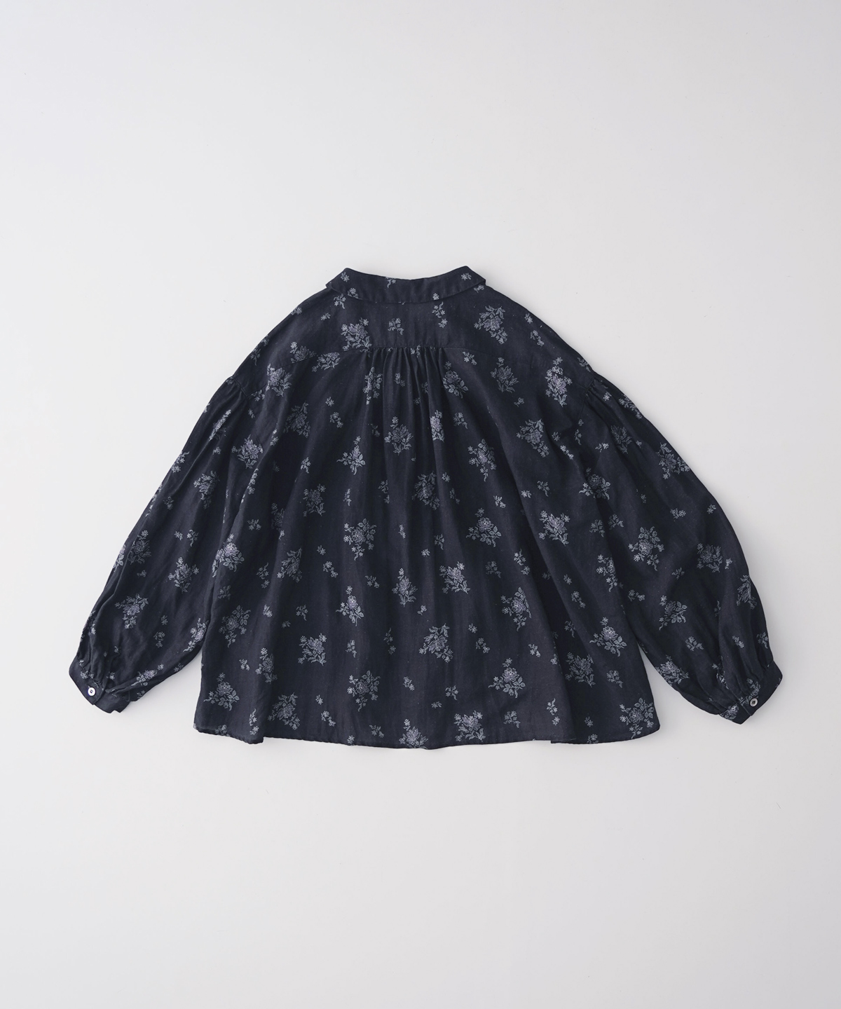 ヴィンテージフラワープリントタキシードブラウス｜nest Robe